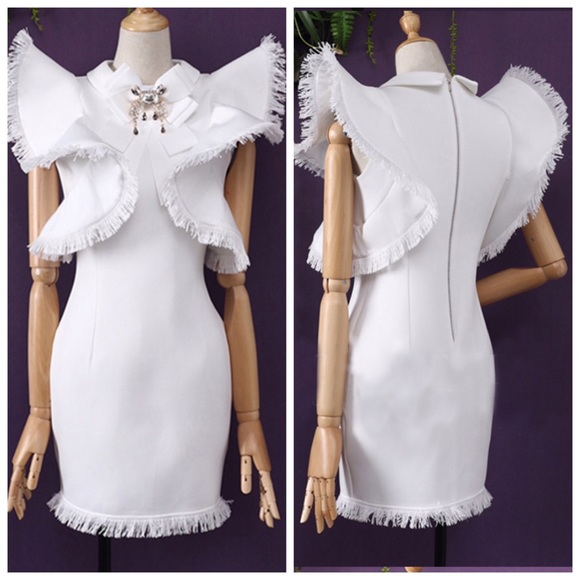 🌞 The Lara Ruffle Scuba Fabric Dress - Picture 8 of 8